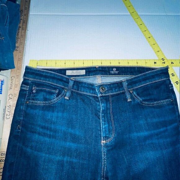 AG Jeans Womens 28R Fits 29x31 Blue Denim Alexa Mid Rise Slim Boot Frayed Hem - Picture 4 of 11